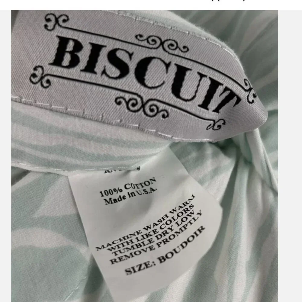 Biscuit Home Boudoir Light Blue Zebra Print Pillow Cover W Feather Insert